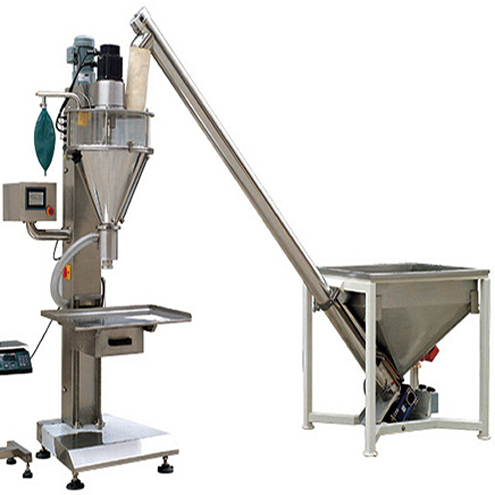 Baby talcum powder filling machine screw auger filler with elevator loading feeding system non-flow materials mixer filler equipment 