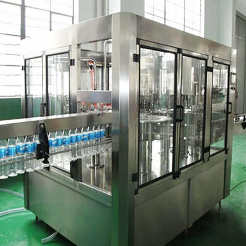 Mineral water rinsing filling capping line rotary small bottles rinser filler capper machinery 12-12-5 monoblock